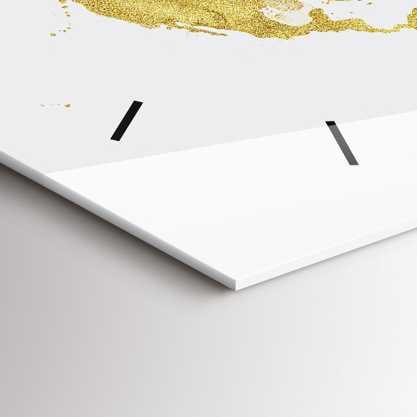 Reloj horizontal Mapamundi dorado