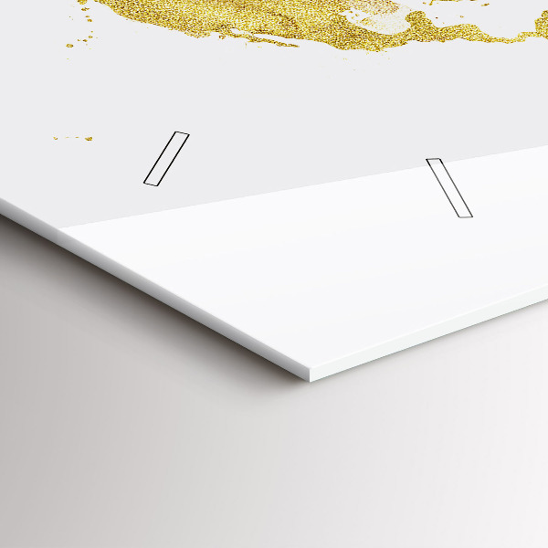 Reloj horizontal Mapamundi dorado