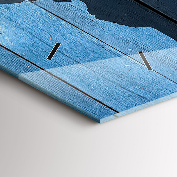 Reloj de cristal horizontal Tablero mapamundi