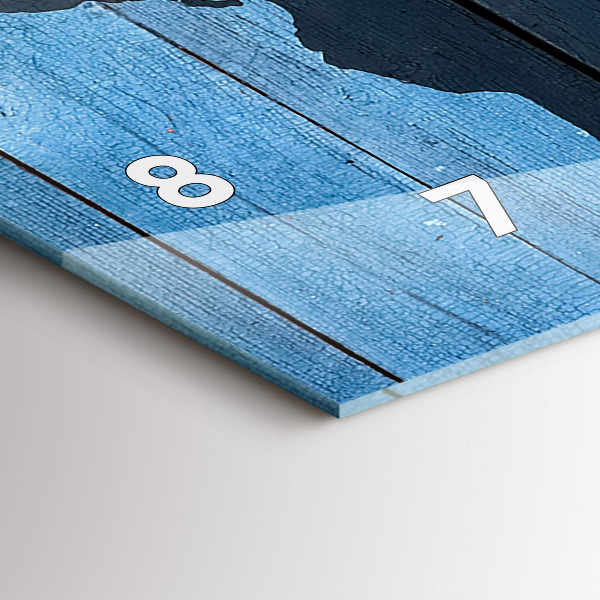 Reloj de cristal horizontal Tablero mapamundi