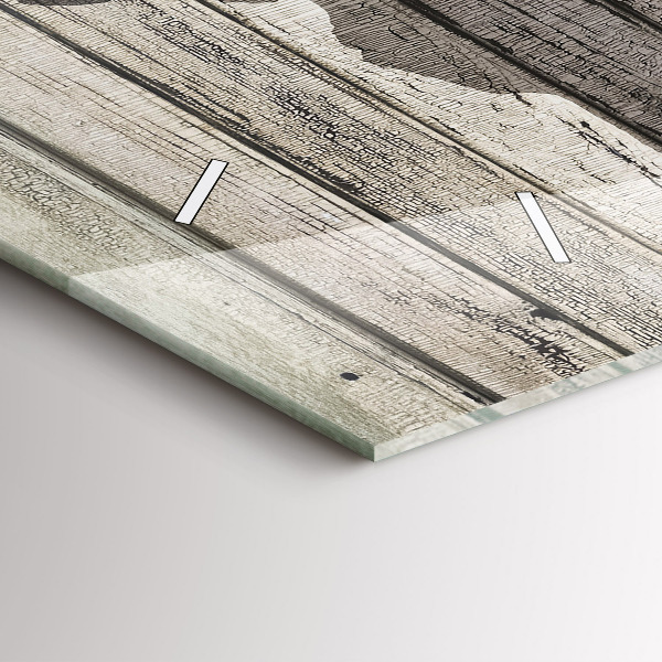 Reloj de cristal horizontal Mapa del mundo Tablones