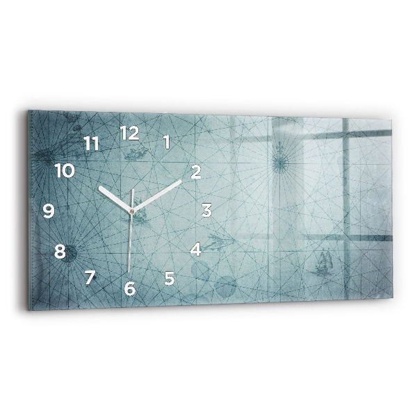 Reloj de cristal horizontal Mapa vintage