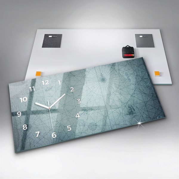 Reloj de cristal horizontal Mapa vintage