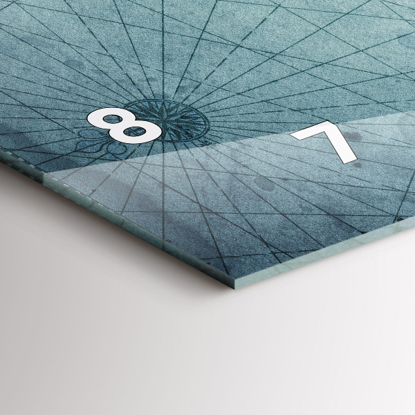 Reloj de cristal horizontal Mapa vintage