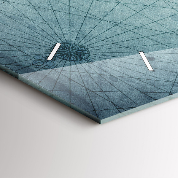 Reloj de cristal horizontal Mapa vintage