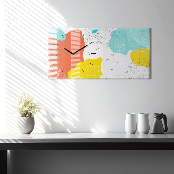 Reloj de cristal horizontal POP abstracto