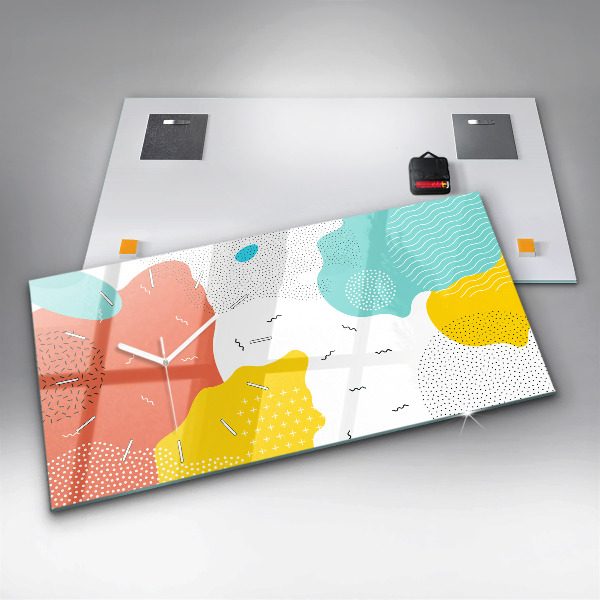 Reloj de cristal horizontal POP abstracto