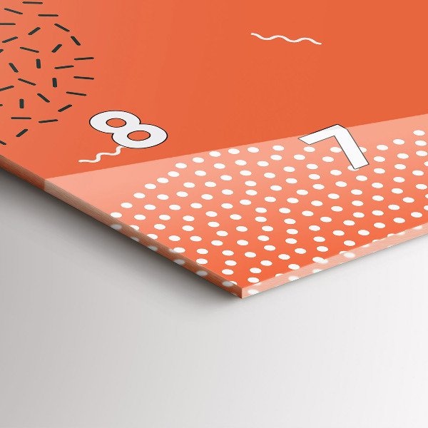 Reloj de cristal horizontal POP abstracto