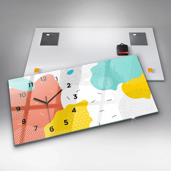 Reloj de cristal horizontal POP abstracto