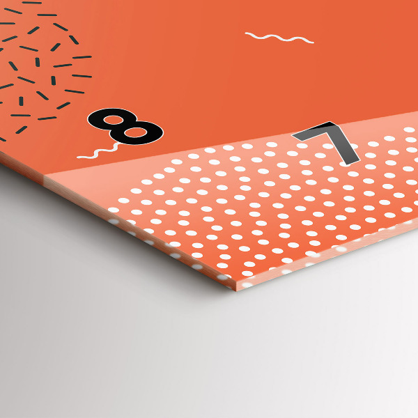 Reloj de cristal horizontal POP abstracto