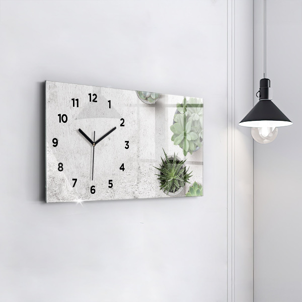 Reloj de cristal horizontal Plantas decorativas
