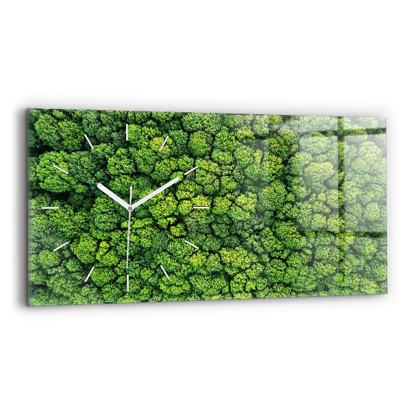 Reloj horizontal Bosque a vista de pájaro