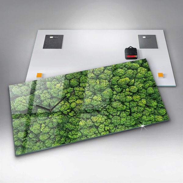 Reloj horizontal Bosque a vista de pájaro