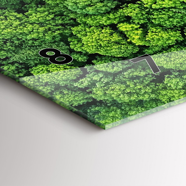 Reloj horizontal Bosque a vista de pájaro