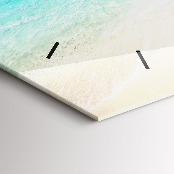 Reloj de cristal horizontal Isla tropical