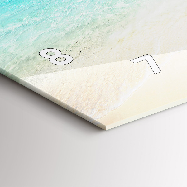 Reloj de cristal horizontal Isla tropical