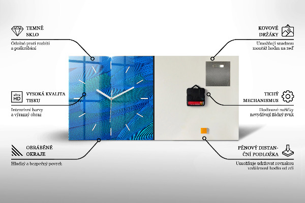 Reloj de cristal horizontal Isla tropical