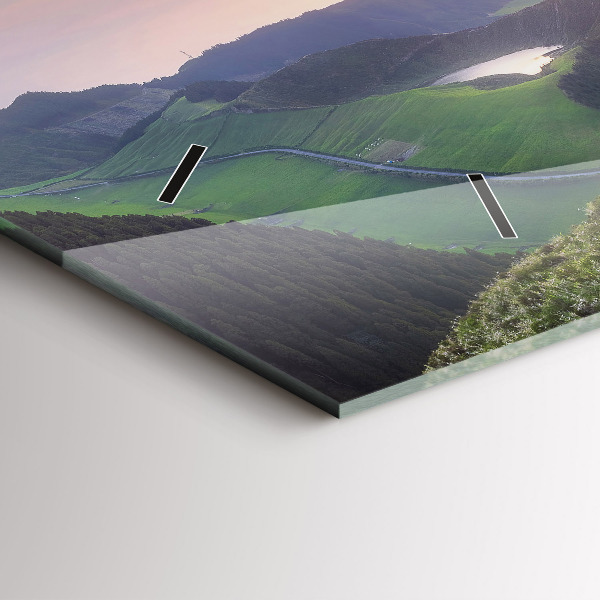 Reloj de cristal horizontal Paisaje de montaña