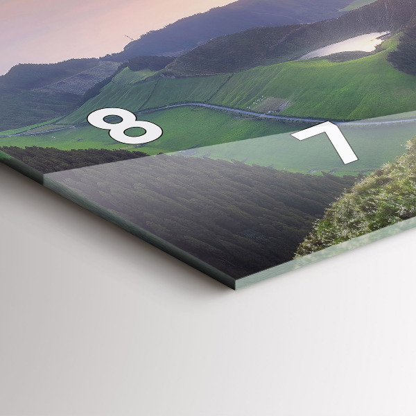 Reloj de cristal horizontal Paisaje de montaña