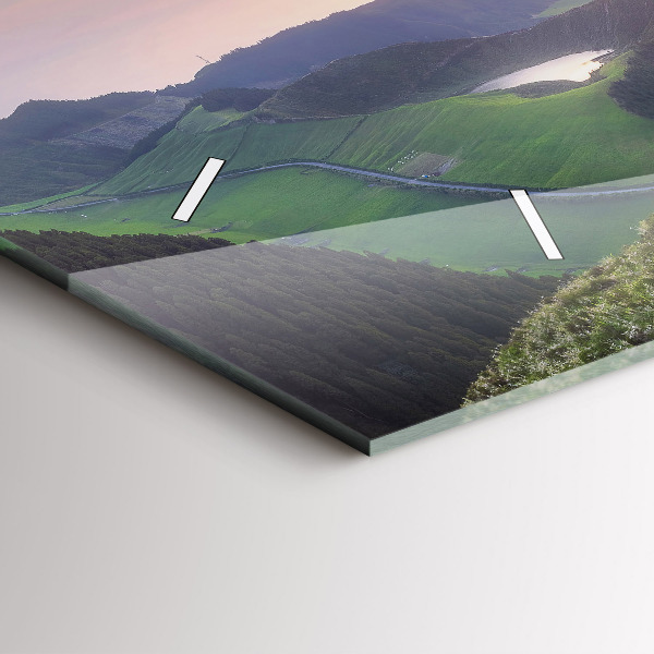 Reloj de cristal horizontal Paisaje de montaña