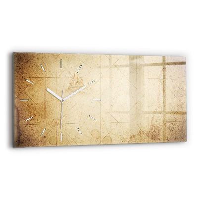 Reloj de cristal horizontal Viejo mapa del mundo