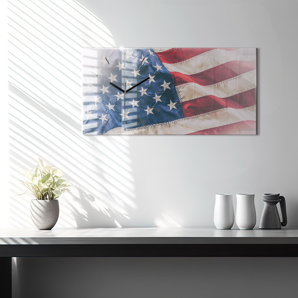 Reloj horizontal Bandera americana