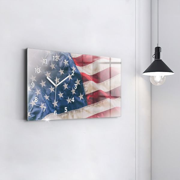 Reloj horizontal Bandera americana