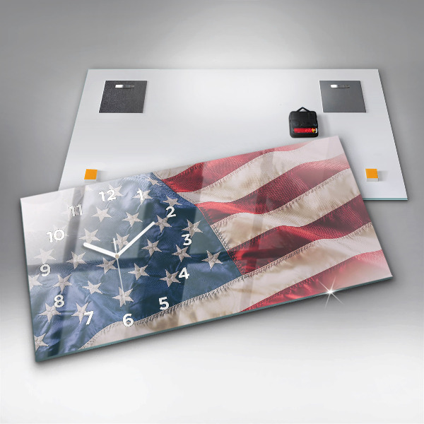 Reloj horizontal Bandera americana