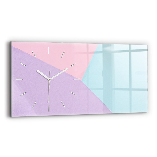 Reloj de cristal horizontal Patrón pastel