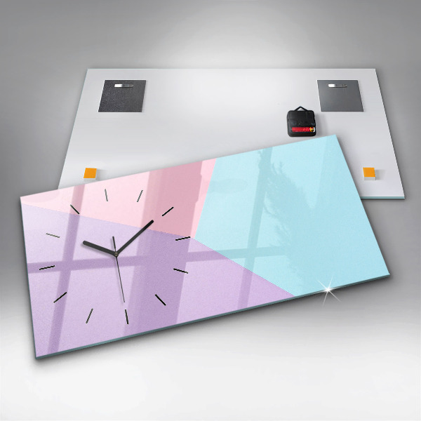 Reloj de cristal horizontal Patrón pastel