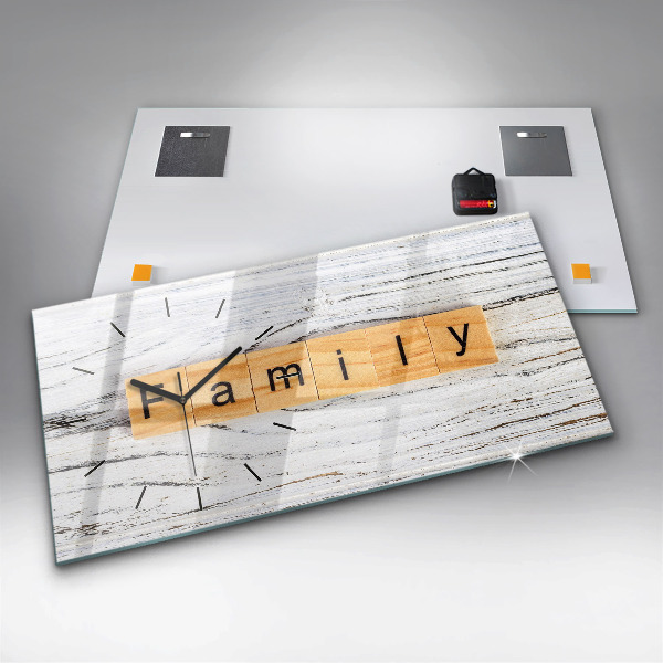 Reloj de cristal horizontal Familia