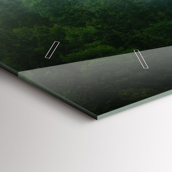 Reloj de cristal horizontal Bosque brumoso