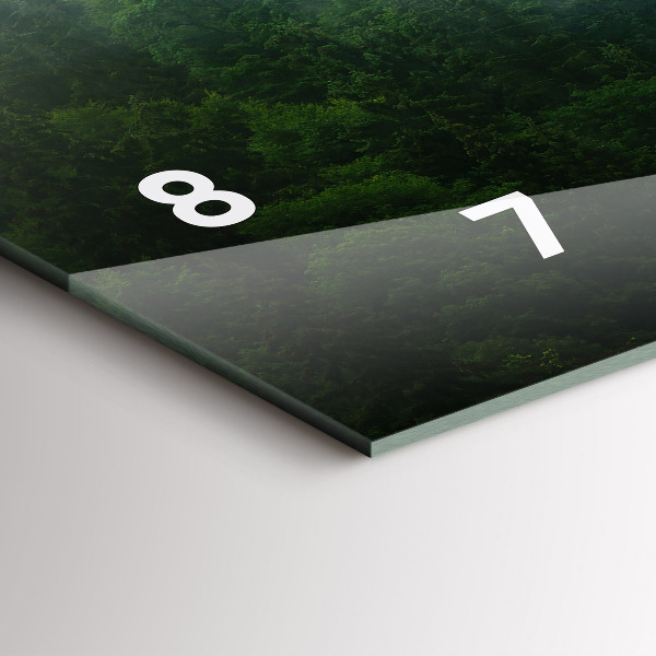 Reloj de cristal horizontal Bosque brumoso