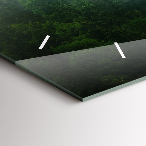 Reloj de cristal horizontal Bosque brumoso