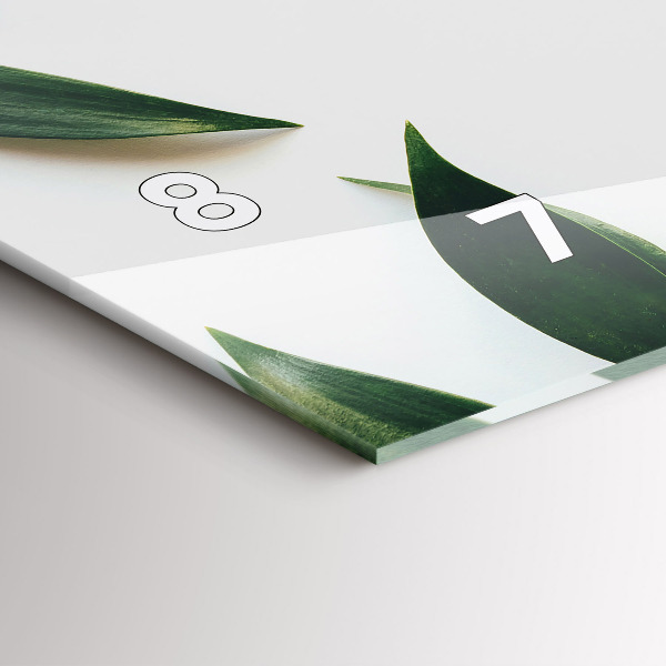 Reloj de cristal horizontal Marco de hojas