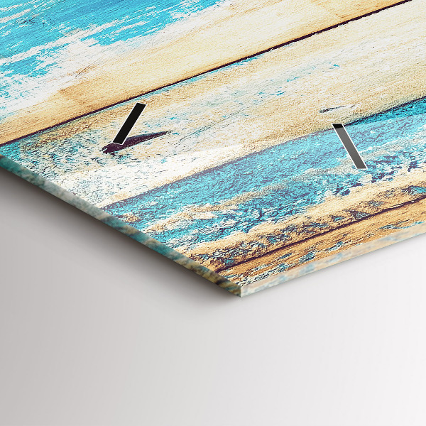 Reloj horizontal Madera rayada