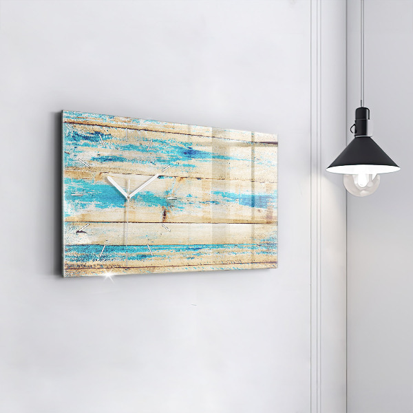 Reloj horizontal Madera rayada