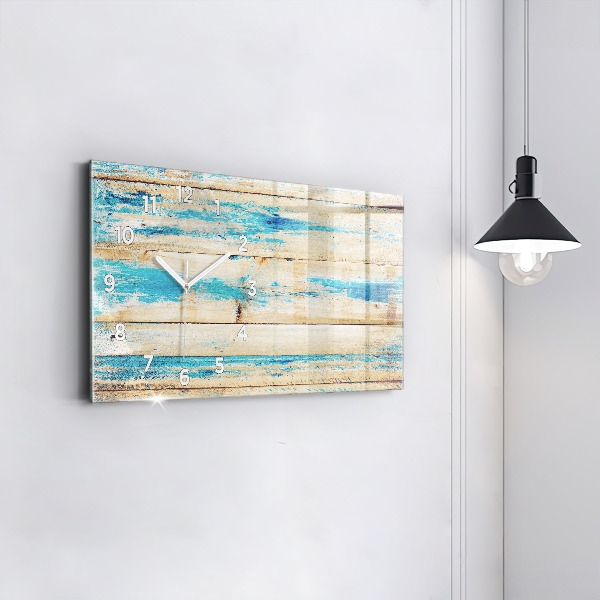 Reloj horizontal Madera rayada