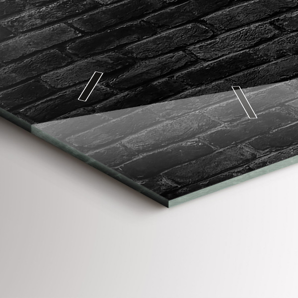 Reloj horizontal Pared de ladrillos oscuros