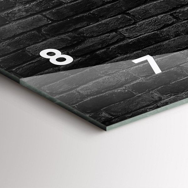 Reloj horizontal Pared de ladrillos oscuros