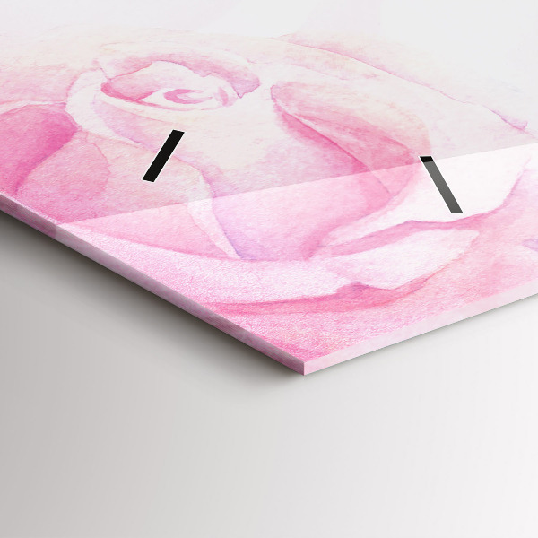 Reloj de cristal horizontal Rosas abstractas