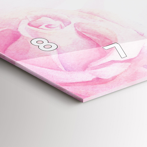 Reloj de cristal horizontal Rosas abstractas