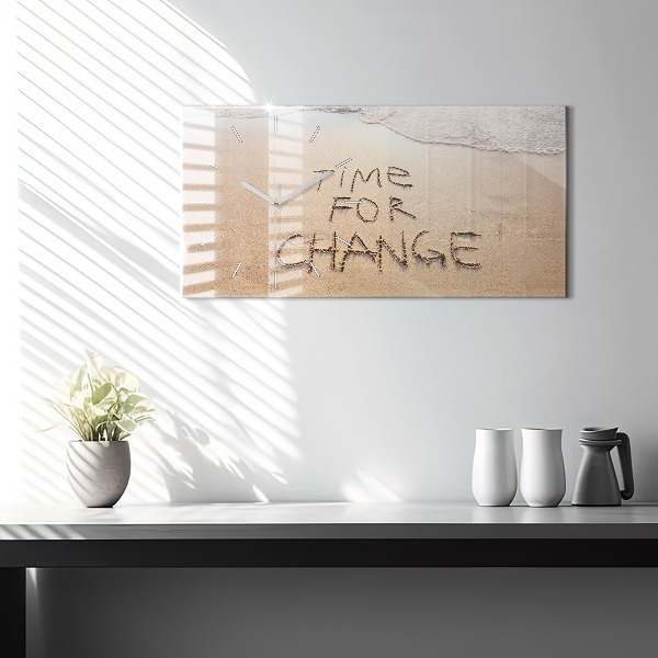 Reloj de cristal horizontal Cita en la playa