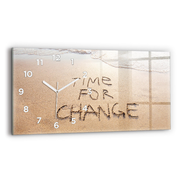 Reloj de cristal horizontal Cita en la playa