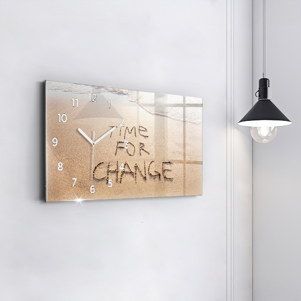 Reloj de cristal horizontal Cita en la playa