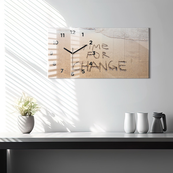 Reloj de cristal horizontal Cita en la playa