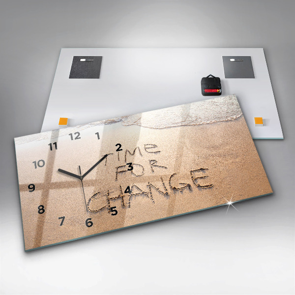 Reloj de cristal horizontal Cita en la playa