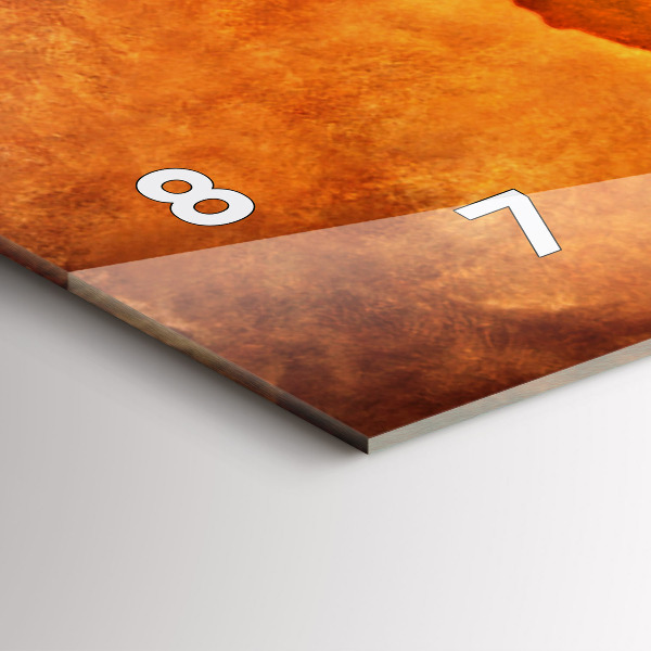 Reloj de cristal horizontal Gran mapamundi