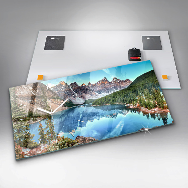 Reloj de cristal horizontal Paisaje montañoso