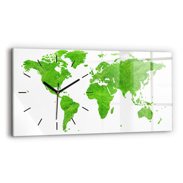 Reloj horizontal Mapa de hierba verde
